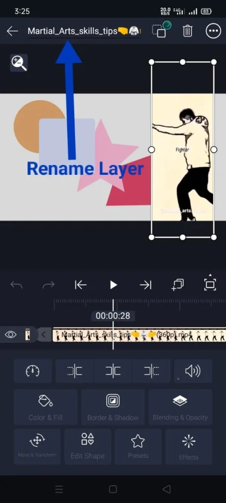 how to rename layer in alight motion